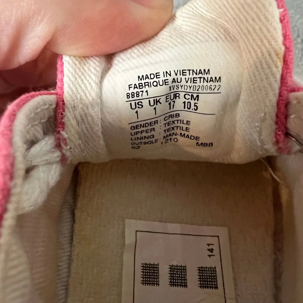 Pink Converse Baby Chuck Taylor All Star Cribster Shoes Canvas Upper Size 1